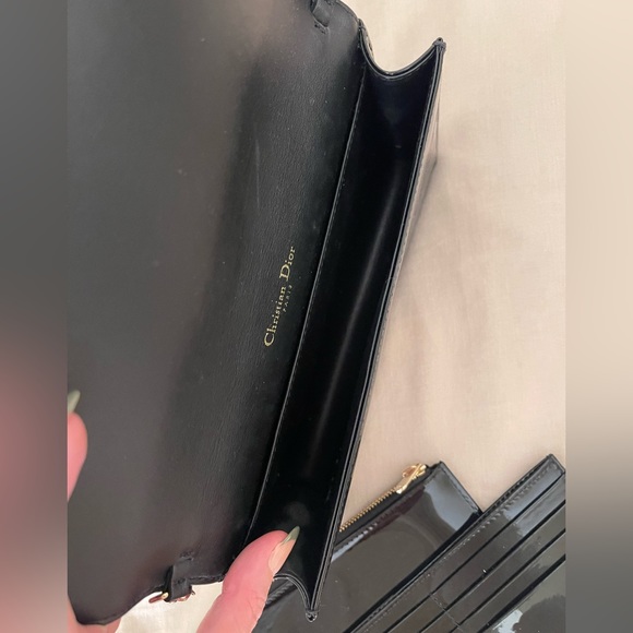 Dior black patent lady dior pouch - Picture 2 of 4